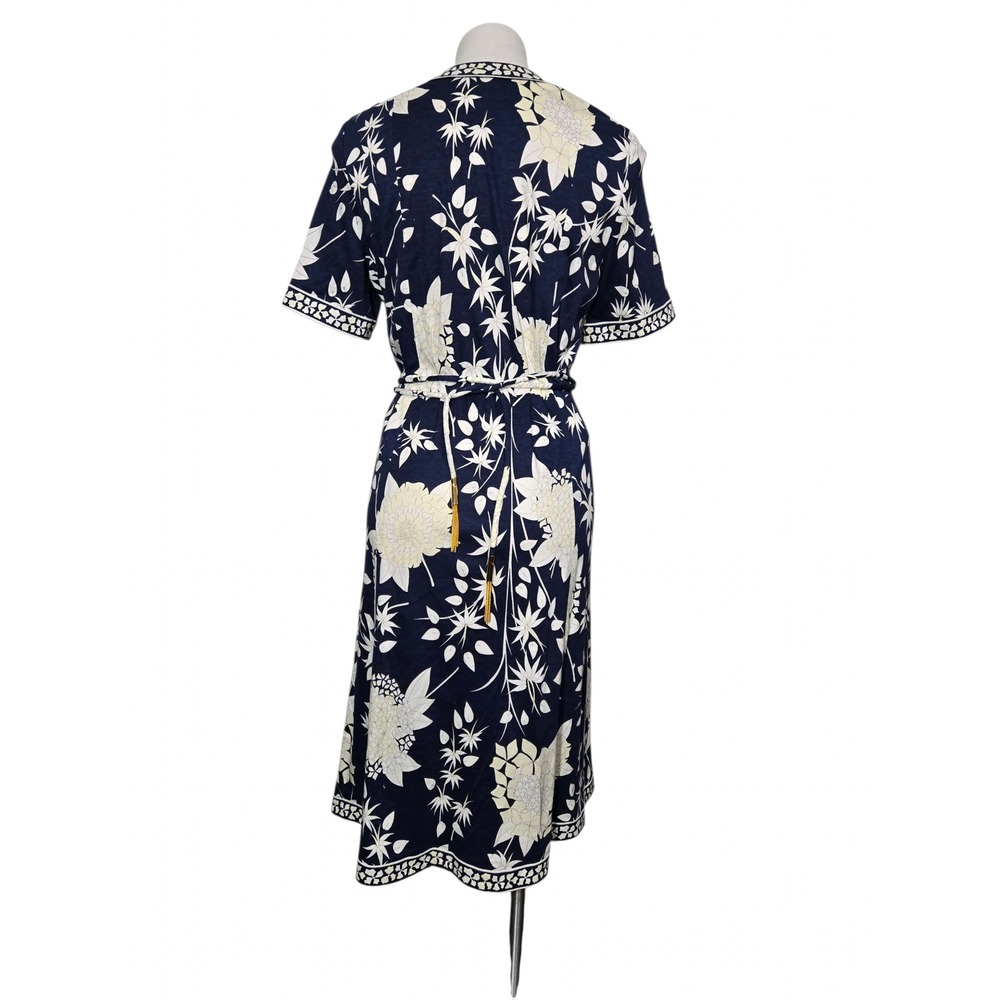 Vintage Averardo Bessi Italy dress Floral 100% Cotton Button A-line Midi 12 L - Picture 6 of 10